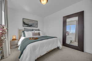 View of carpeted bedroom