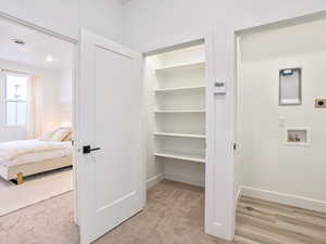Closet featuring visible vents