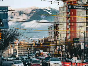 City view with a mountain view