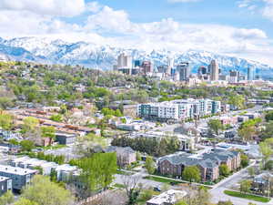 Bird's eye view featuring a view of city and a mountain view