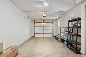Single Car Garage with a garage door opener