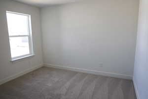 Spare room with baseboards and carpet floors