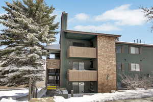 View of snow covered property