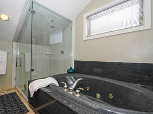 Full bath  with soaker tub and shower built for 2
