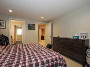 Bedroom featuring recessed lighting-Jack and Jill full bath