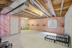 Unfinished Basement plumbed for Full Bathroom