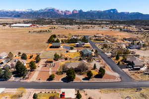 Aerial view with a mountain view