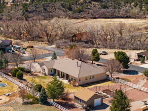 Aerial view with a rural view