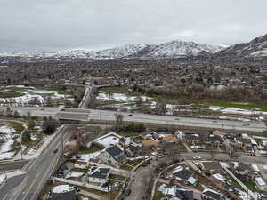 Bird's eye view featuring a mountain view and a residential view