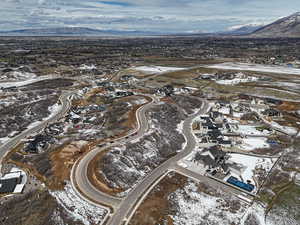 Drone / aerial view with a mountain view