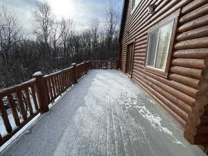 View of wooden deck
