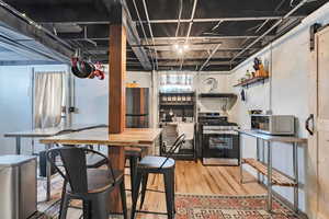 Dining room featuring wood finished floors