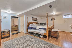 Another view of basement family room which is used as a bedroom currently