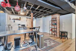 Basement ADU with updated kitchen & dining area