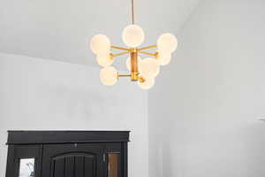 Details featuring a notable chandelier