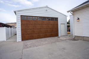 Detached 4 car garage featuring 10 foot door
