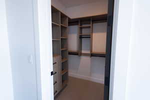 View of walk in closet
