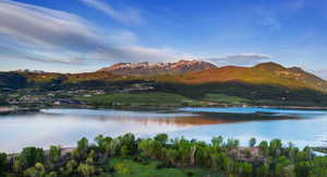 Water view with a mountain backdrop