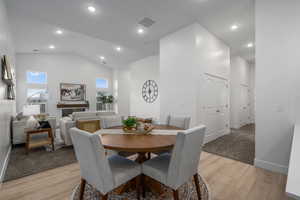 Open dining room