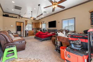 View of apartment attached to detached garage.