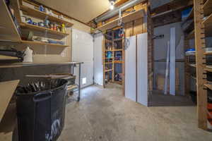 View of unfinished basement
