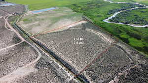 Aerial view of property's location featuring property boundaries highlighted