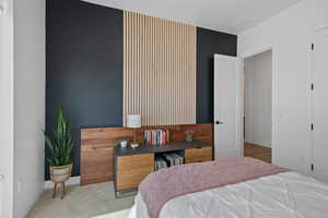 Bedroom featuring baseboards