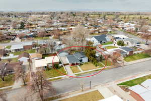 Drone / aerial view with a residential view
