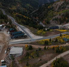 Aerial overview of property's location