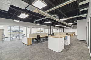 View of carpeted office space