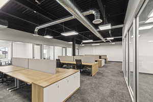 View of carpeted office space