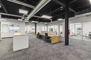 View of carpeted office space