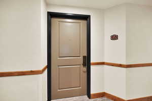 View of exterior entry