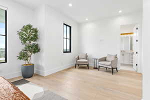 Sitting area in main floor bedroom
