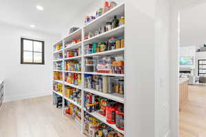 Storage area in butler pantry off the kitchen