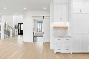 Craft room access off the kitchen/ family room area