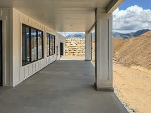 Covered patio off the basement