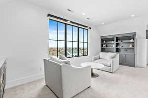Sitting area in the master bedroom