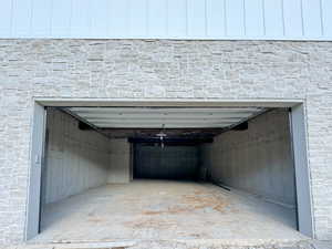 Basement oversized 4 car garage