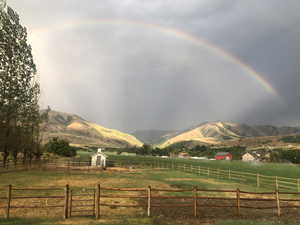 Property view of mountains featuring a rural view