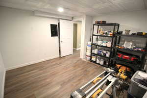Interior space featuring electric panel
