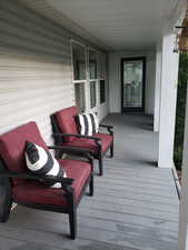 Deck with covered porch