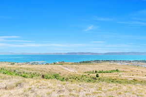 Property view of water with a mountain view