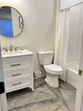 Private Bathroom featuring shower / bathtub combination for Guest Bedroom.