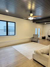 Family room/Game room with French Door walk-in/walk-out.