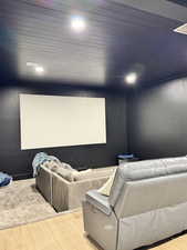 Theater room with projector