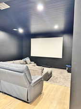 Theater room with projector