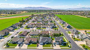 Bird's eye view with a residential view and a mountain view