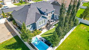 Aerial view with a residential view