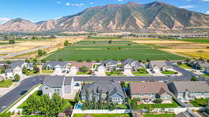 Drone / aerial view with a residential view, a mountain view, and a rural view